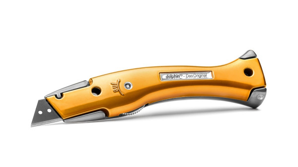 Delphin®-03 Style Edition Candy Schw-Ora Universalmesser inkl. Kunststoffköcher