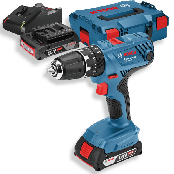 Bosch GSR 18V-21 Professional Akku-Bohrschrauber 2x2.0Ah in L-BOXX