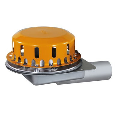 LORO Rainstar Attika Notabl.Edelst.o.Auf kantung m.Klemmfl. Freispiegelent DN100