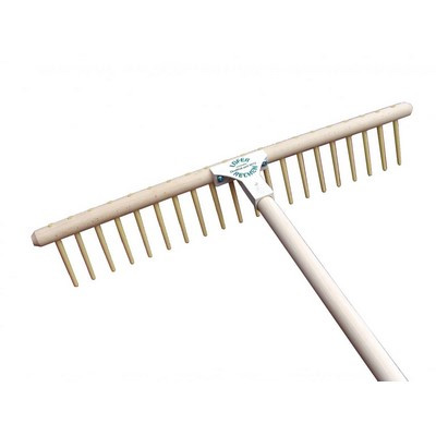 Grabie do siana Lofer 79 cm, proste, 22 nylonowe zęby, z rączką z drewna lipowego, 180 cm