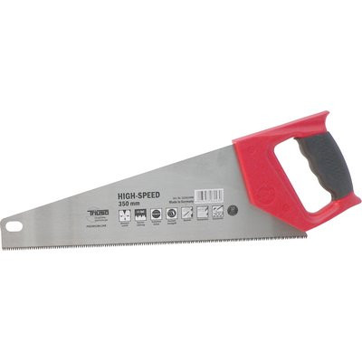 Triuso Handsäge 350mm High Speed Cut 2K-Griff gehärtet Hohlschliff
