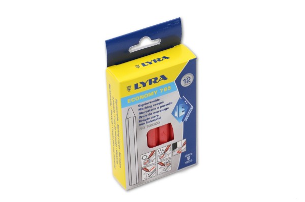 Triuso Signierkreide rot D=11mmx110mm Paket a 12 Stück