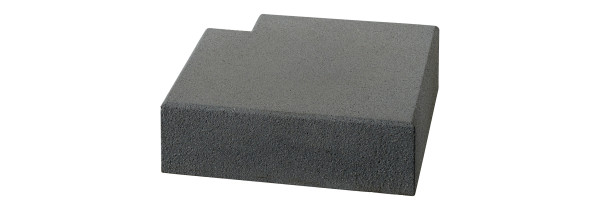 Stufe Vios 90° Ecke 50-50x35x15cm anthrazit. feingestrahlt