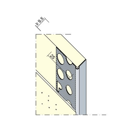 Maisch Kantenprofil Trockenbau 2.5m 09298 250,0 - f. 10mm GK-Platte vz