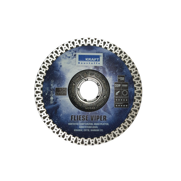 Kraft Dia-TS Fliese Kraft Premium Plus 125x22,23mm/1,2x10 mm/geschl. Rand/schwa