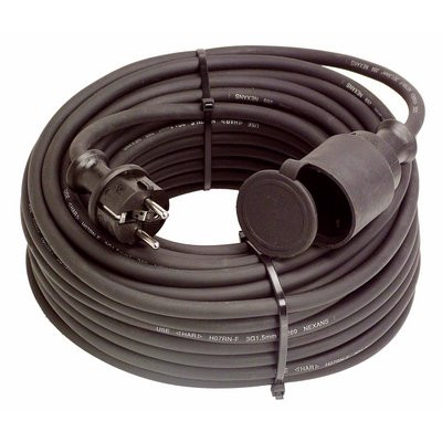 Schwabe Gummi Verlängerungsleitung 10m 230V 16A max. 3500W - H07RN-F 3G1.5