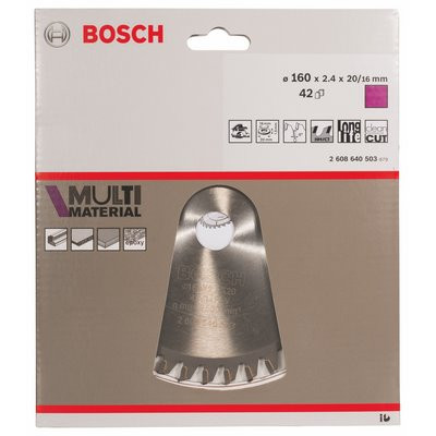 Bosch circular saw blade Multi Material 160x20/16x2.4mm 42 teeth