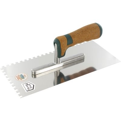 Triuso Glättekelle 28x13cm Serie Korkgriff rostfrei 4x4mm gezahnt