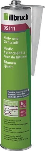 Kleb- u.Dichtstoff OS111 400g schwarz Kartusche ILLBRUCK