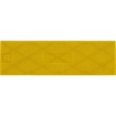 Triuso Unterlegplättchen 100x30x4mm gelb Kunststoff 35 Stück - KU4