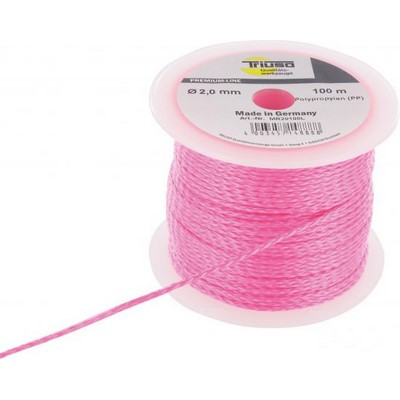 Triuso Leucht-Maurerschnur 100m/2mm Polypropylen pink fluoreszierend