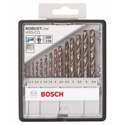 Bosch Metallbohrer-Set HSS-CO Robust Line 13tlg.