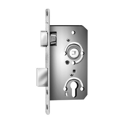 Ammon yellow-red mortise lock 55 bolt 20 face plate PZW 72 8mm nut rs silver class 3
