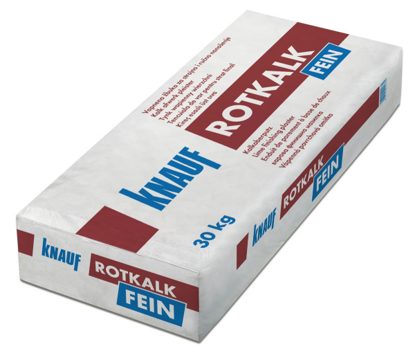 Knauf Rotkalk Fein 0.6mm 30kg Kalkunter-und Oberputz innen/außen