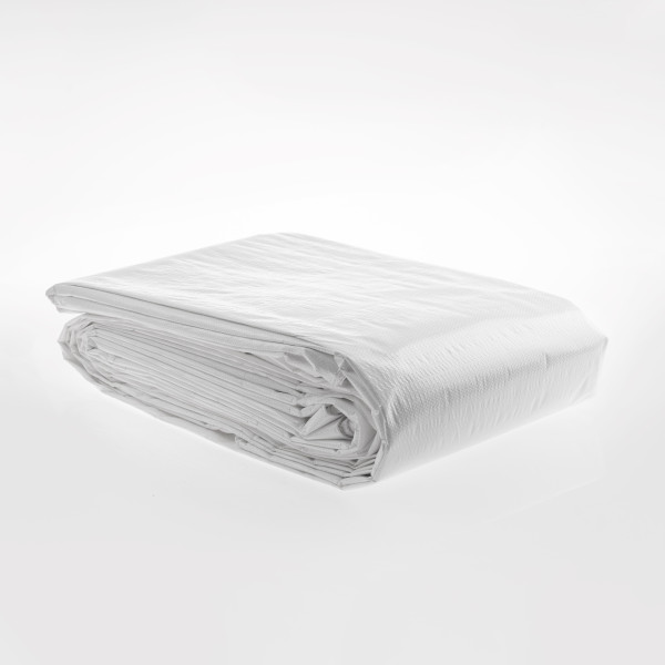 Plandeka materiałowa IAP Standard-Super 5x6m na. Oczka aluminiowe 1m krawędzi + wzmocnione sznurkiem./FM