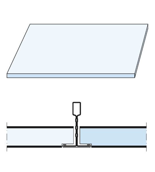 Knauf Plaza Regula S15/24 12.5mm 625x625mm weiß lackiert Kante A