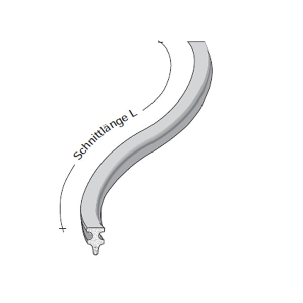 Fiber concrete snake eel 60/80 without studs length 80cm