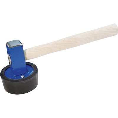 Tiling hammer 1250g with replaceable rubber attachment round
