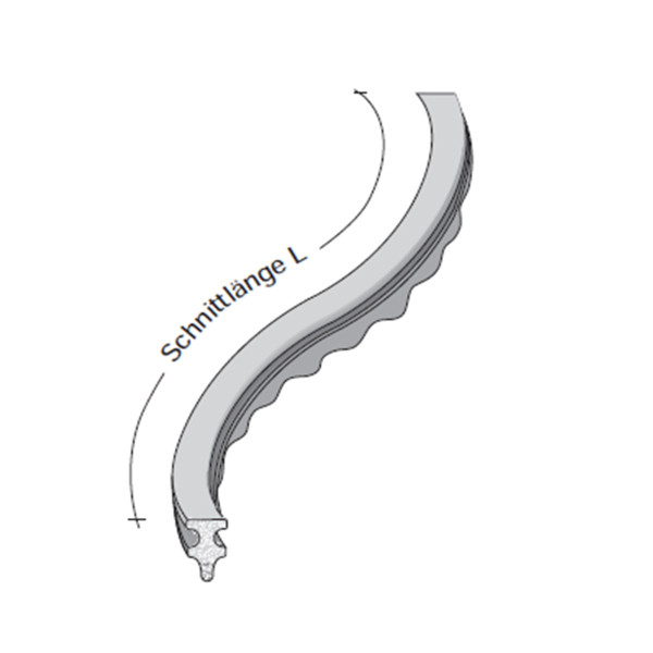 Fiber concrete snake eel 55/80 N with studs length 80cm