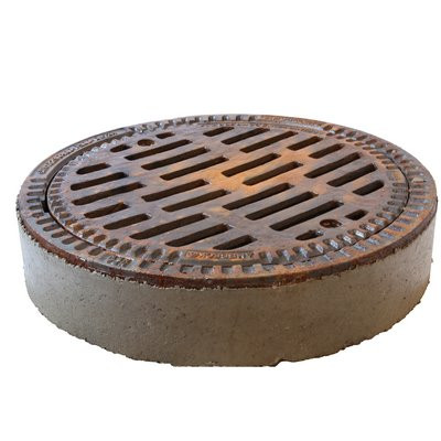 Beton-Guss-Einlaufrost D 400 rund m. Rahmen