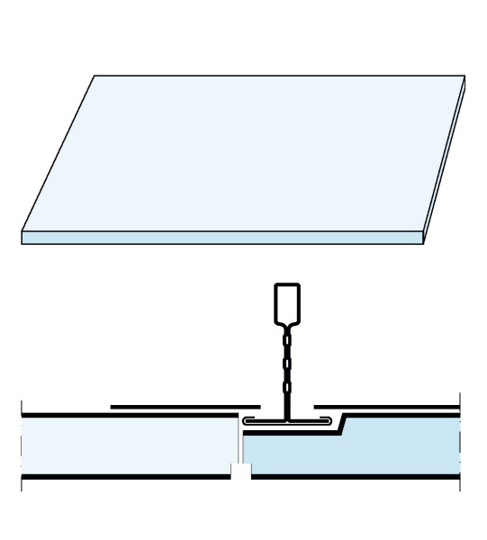 Knauf Contur Regula S24 D 12.5mm 600x600mm weiß lackiert