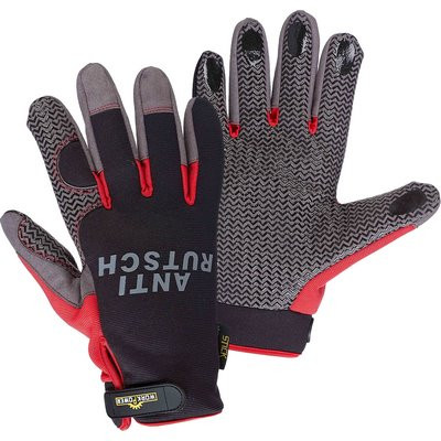 Mechaniker-Handschuh Stick 9 schwarz/rot