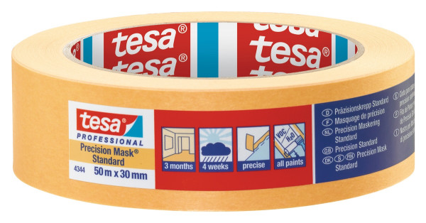 tesa® Professional precyzyjna taśma maskująca standard 50mx30mm pomarańczowa - 04344