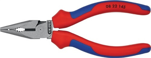 KNIPEX Spitz-Kombizange 145mm poliert schwarz atramentiert - 08 22 145