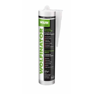 WOLFINator assembly adhesive 300ml cartridge air moisture curing 1-K