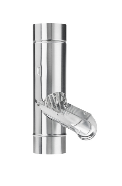 Grömo rainwater flap galvanized steel DN100 with stainless steel strainer V2A