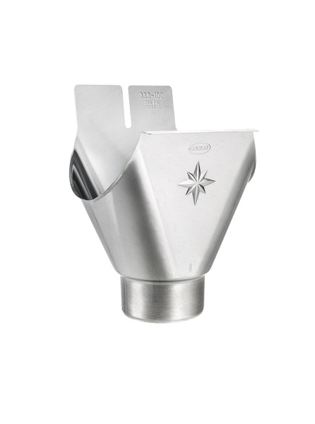 Grömo UGINOX PatinaK41 Einhangstutzen oval 400/120 mit Stern