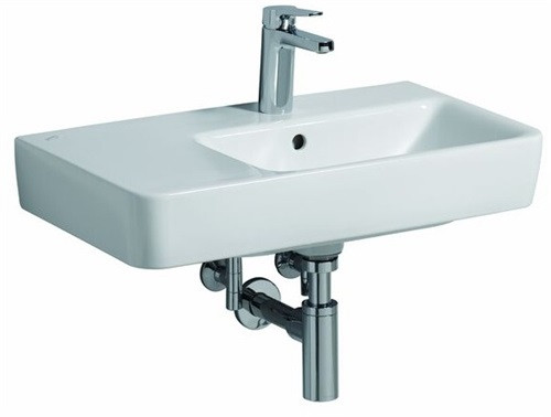 KG Waschtisch Renova Nr. 1 Comprimo 650x370mm Ablagefl. links weiß(alpin)