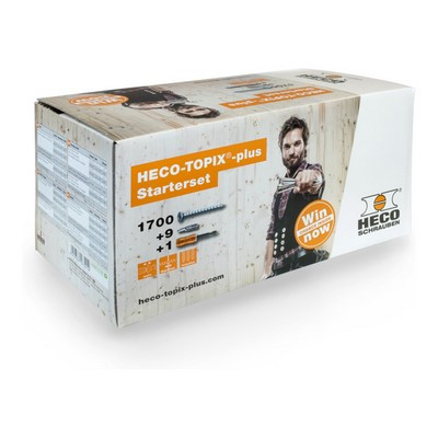 HECO-TOPIX®-plus starter set "Carpenter" screw assortment including HECO-Drive bits