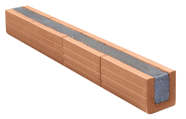 Ziegel-Sturz 145/71mm - 100cm