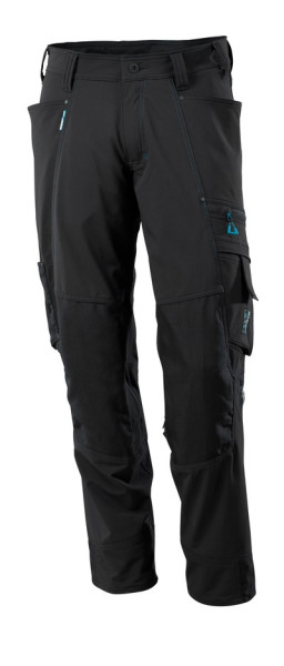 MASCOT® ADVANCED trousers with knee pockets stretch fabric black size 82C48