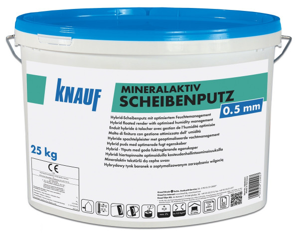 Tynk hybrydowy do okien Knauf MineralAktiv SP 0,5mm biały 25kg