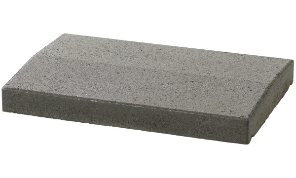 Abdeckplatte Terrano 50x33x5-6cm grau. betonglatt. Dachprofil glatt