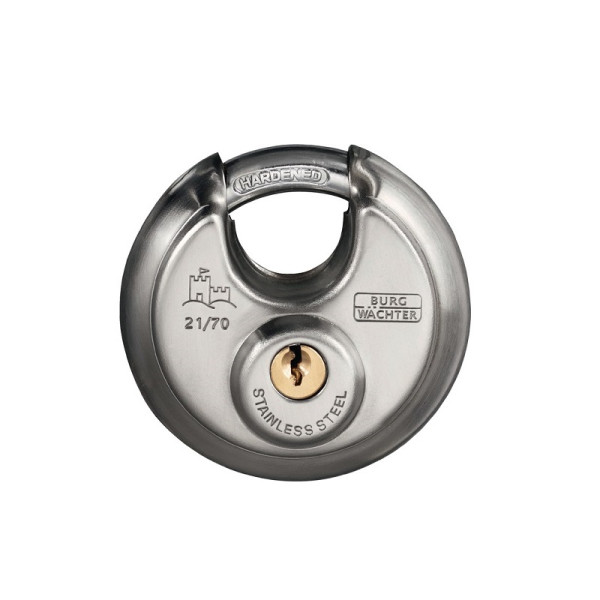 Zylinder-Vorhangschloss 21 70 VA Schlosskörper-B.70mm versch.-schl.