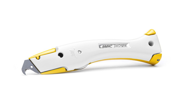 Delphin®-03 Club Edition Gelb-Weiß Universalmesser inkl. Kunststoffköcher