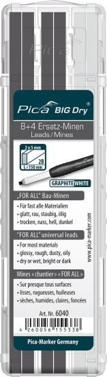 Triuso Ersatzminen-Set Pica Big Dry for all - graphit/weiss