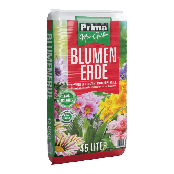 Prima Blumenerde torfreduziert 45L 50% Torf und 50% Torfersatzstoffe
