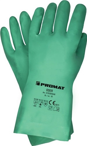 Chemiehandschuh Oder Gr.9 grün EN 374 388.EN Kat.III
