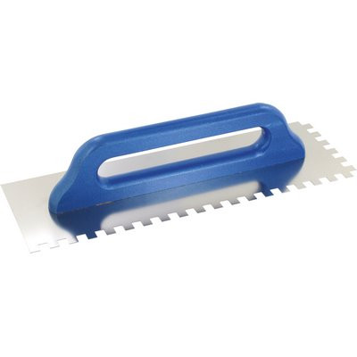 Triuso smoothing trowel 38x13cm stainless steel 10mm serrated with wooden handle