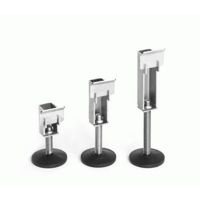 Monsun® Drain Höhenverstellset 73-103mm Edelstahl 4 Halter m. Gewindefuss je Set