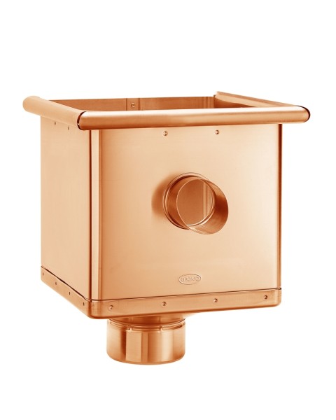 Grömo CU water trap cubic eccentric DN100 283x240x240 with overflow