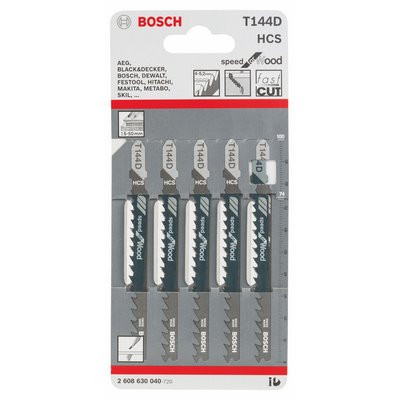 Bosch Stichsägeblatt f. Holz T 144 D HCS 5er-Pack
