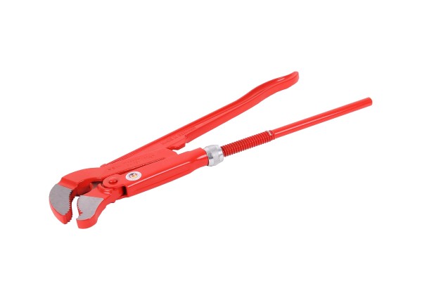 VBW corner pipe wrench 1.5" Simplex-S red lacquered polished - 952015