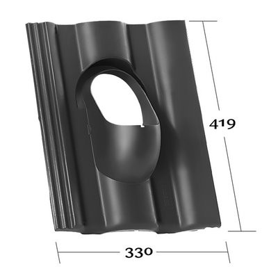 Klöber Venduct® Grundplatte o. Rohr KE0003 f. Taunus-Pfanne rot