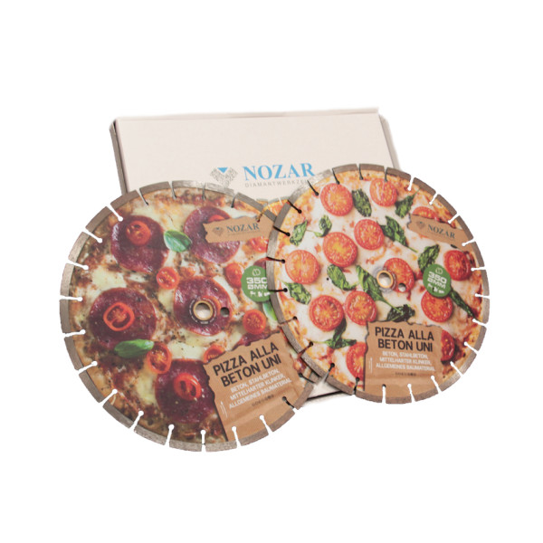 Nozar 2er-Set Diamantscheiben Pizza-Duo Beton Universal Ø350mm 25.4/20.0mm