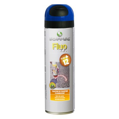 Bau Spray 500ml FLUO TP blau-fluoresz. m.Überkopfventil